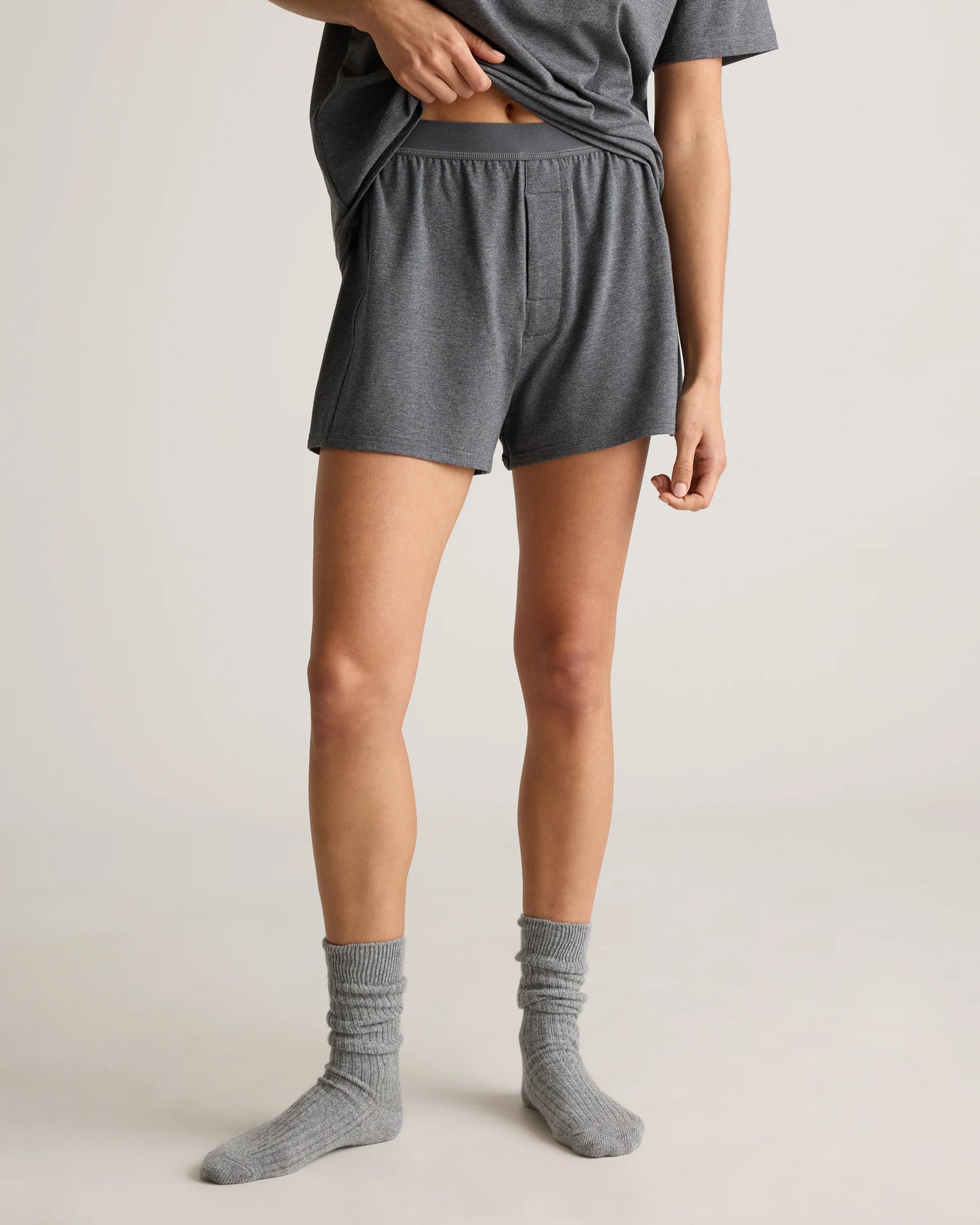 Dream Lounge Oversized Short Sleeve Pajama Set - XS / Bold Black