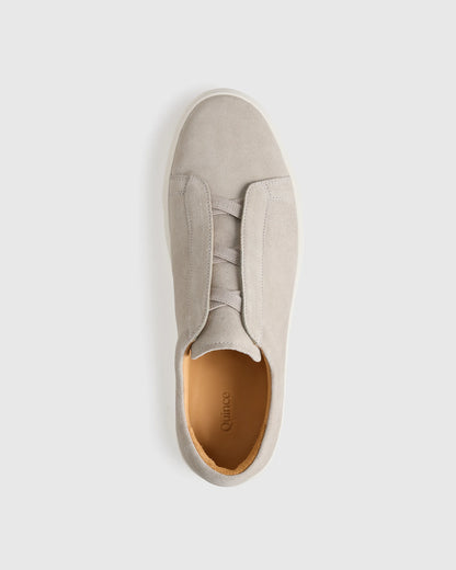 Italian Suede Tailored Sneaker - 7 / Fog