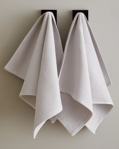 Turkish Waffle Terry Hand Towel (Set of 2) - One Size / White