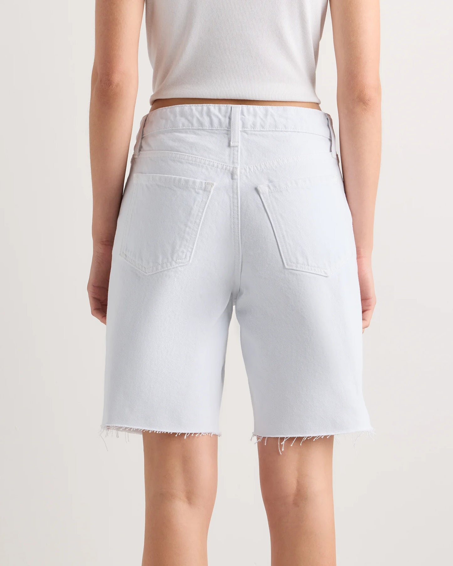 Maya Rigid Bermuda Shorts - 24 / Powder Blue Destruct