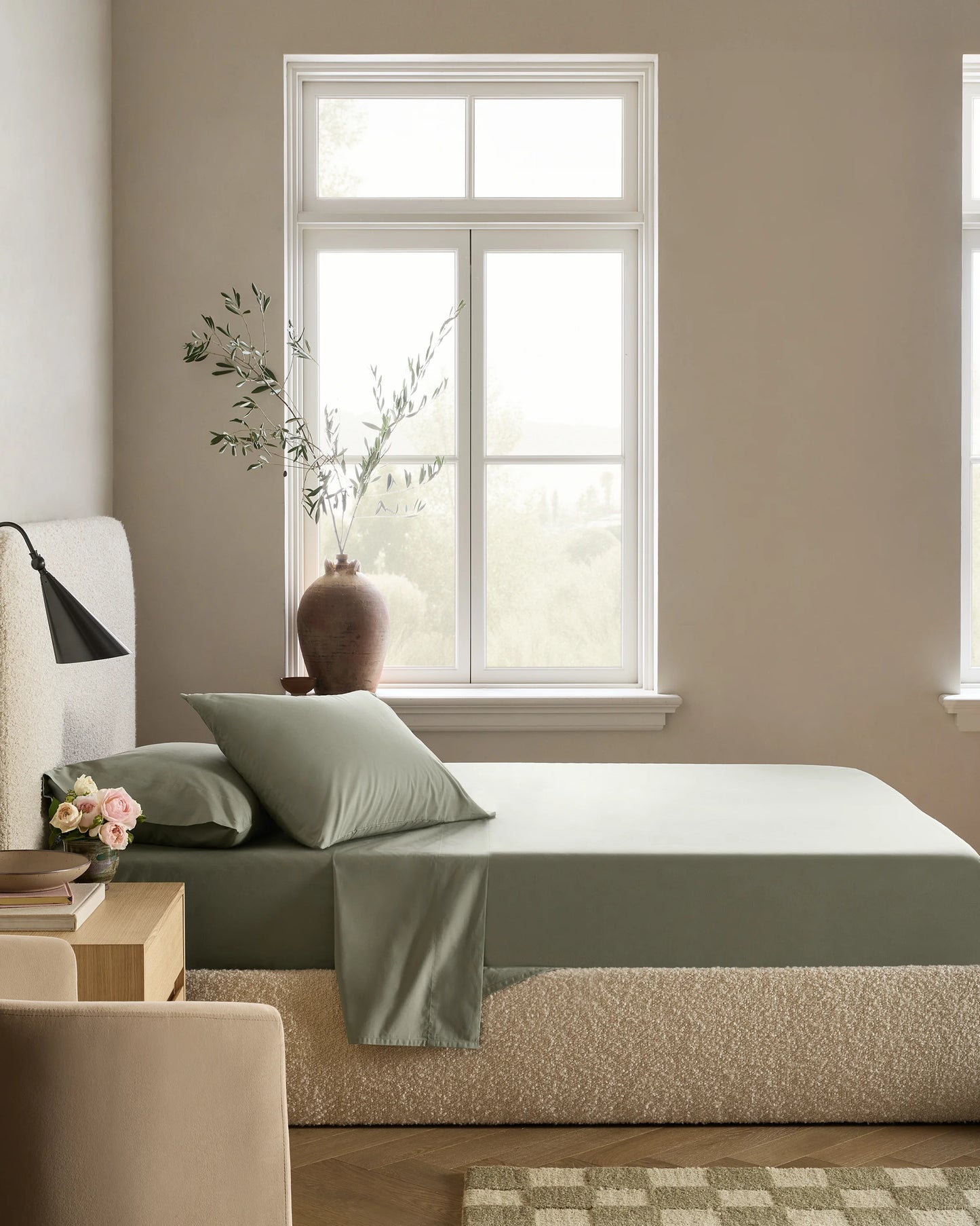 Organic Crisp Percale Pillowcase Set - Standard / White