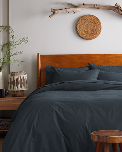Organic Brushed Cotton Duvet Cover - Twin / Toffee