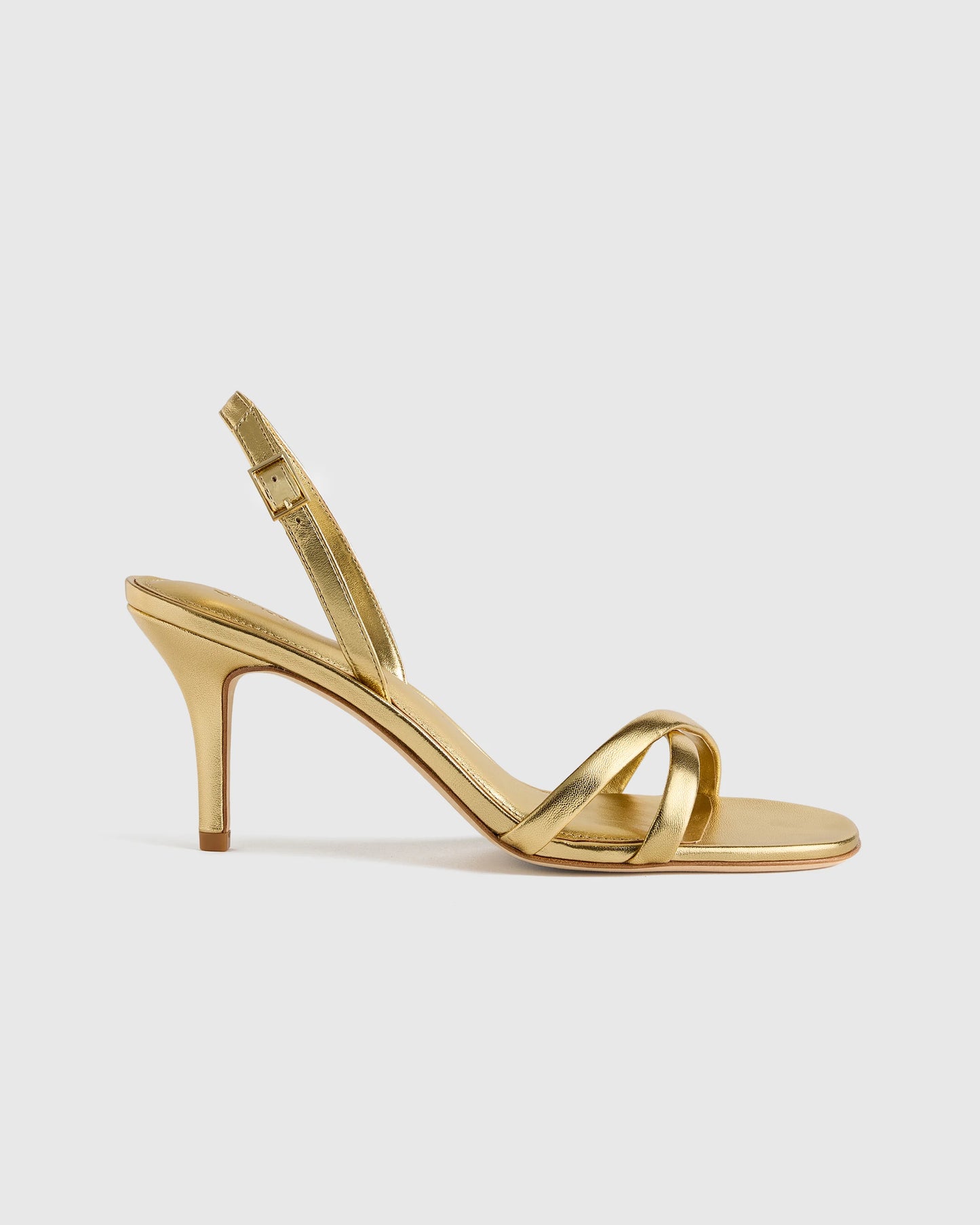 Italian Leather 75mm Slingback Heeled Sandal - 5 / Black