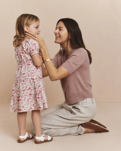 100% Organic Cotton Poplin Tiered Dress - 2T / Wildflower Botanical