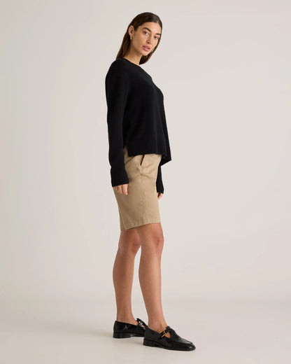Organic Stretch Cotton Chino Bermuda Shorts - 0 / Bayberry Olive