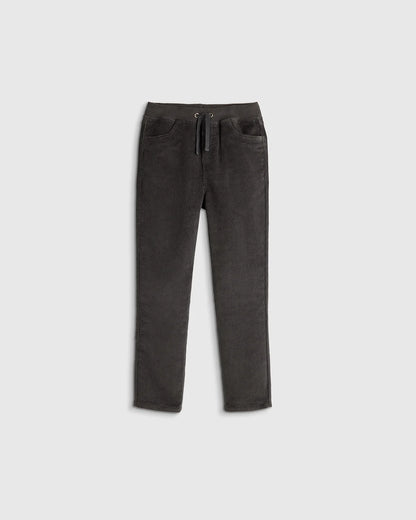 Organic Cotton Stretch Corduroy Pull-on Pant - 2T / Dark Coal