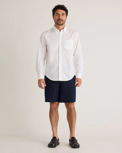 Organic Cotton Stretch Poplin Shirt - S / Grey Gingham