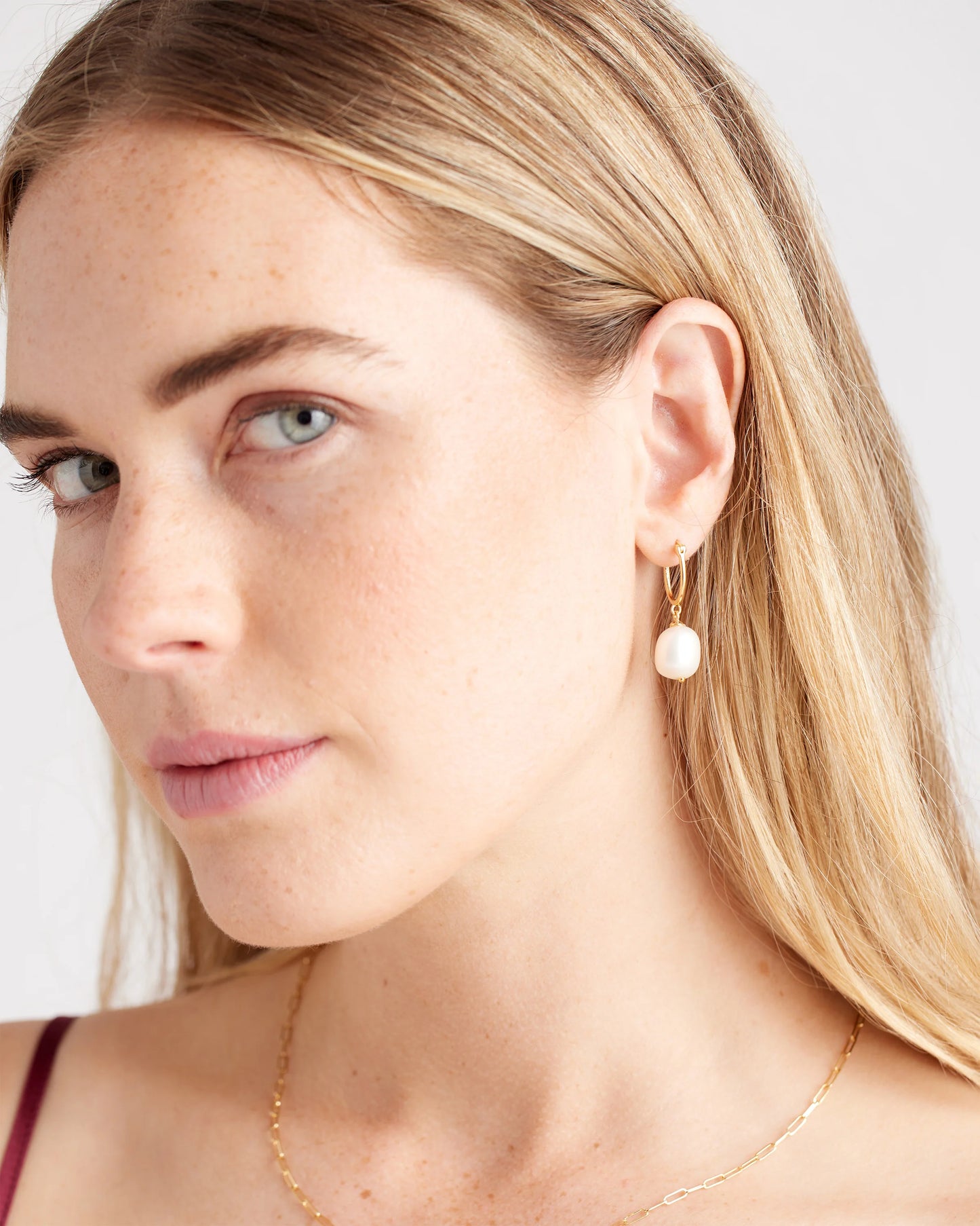 Freshwater Cultured Pearl Hoops - One Size / Gold Vermeil
