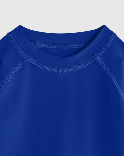 Long Sleeve Raglan Rash Guard - 6-9M / Island Aqua