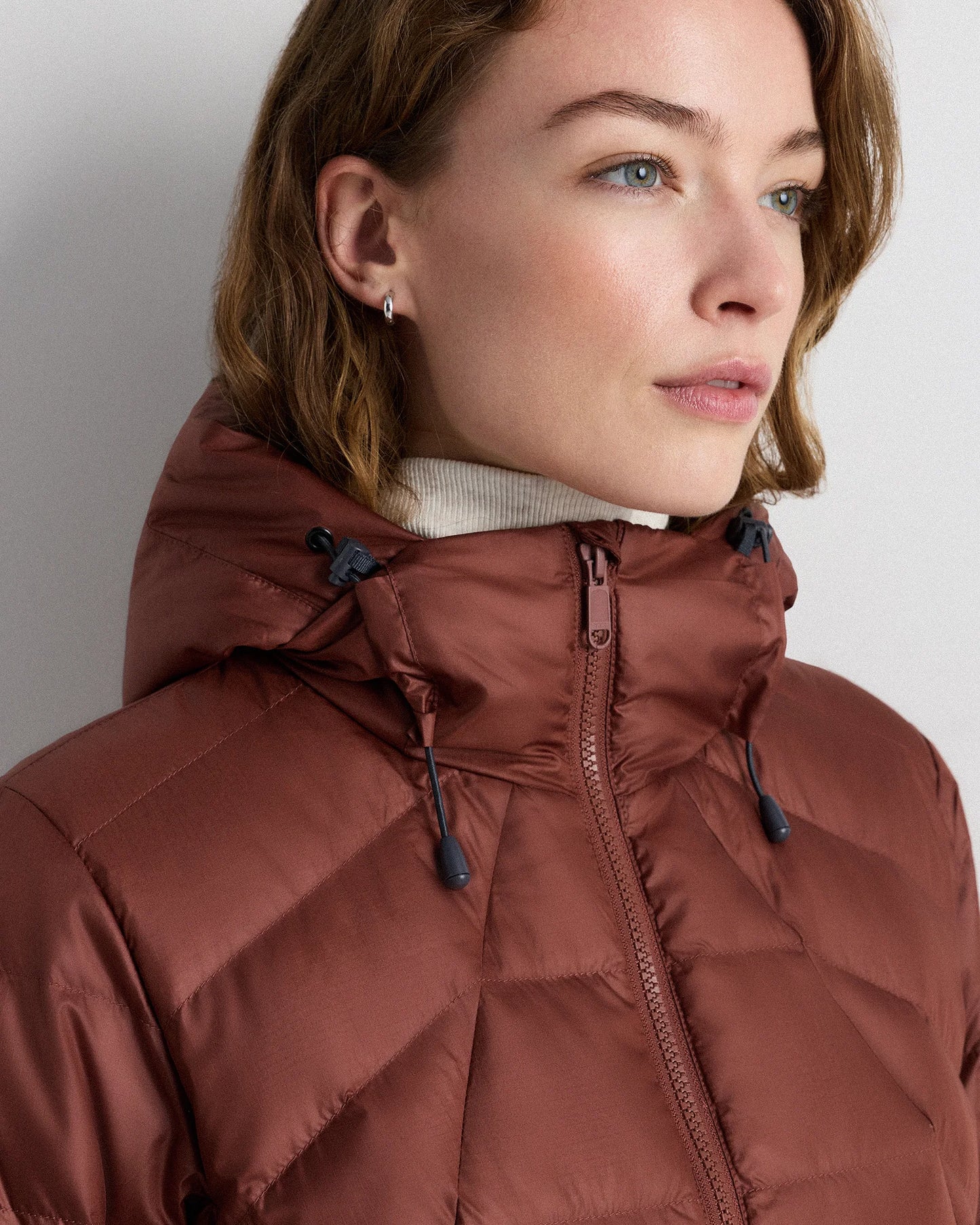 Lightweight Down Packable Puffer Hooded Jacket - XS / Navy