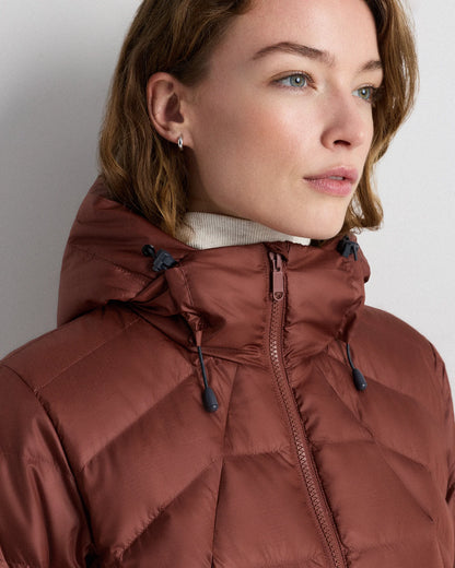 Lightweight Down Packable Puffer Hooded Jacket - XS / Navy