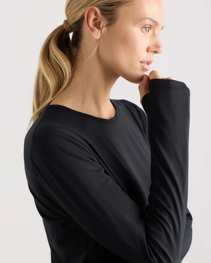 Flowknit Breeze Long Sleeve Top - XS / Heather Deep Navy