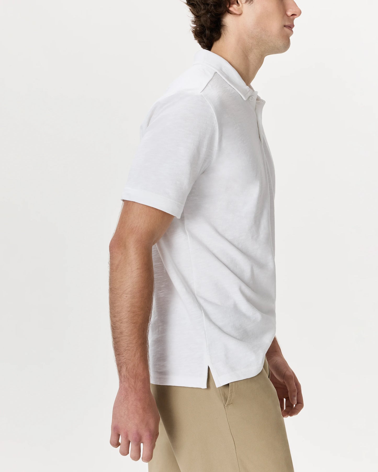 100% Organic Cotton Slub Polo - S / Classic White