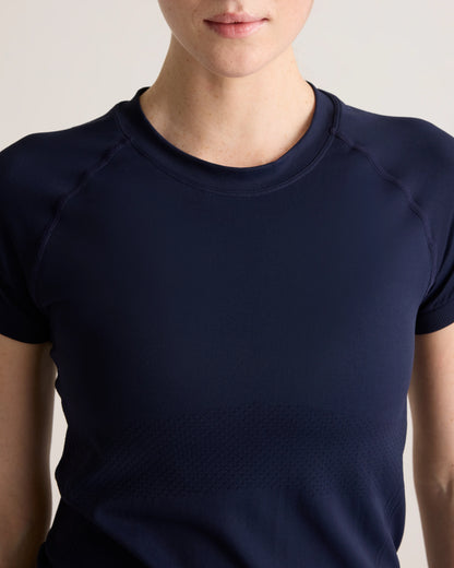 Seamless Waist-Length Tee - XS / Azul Blue