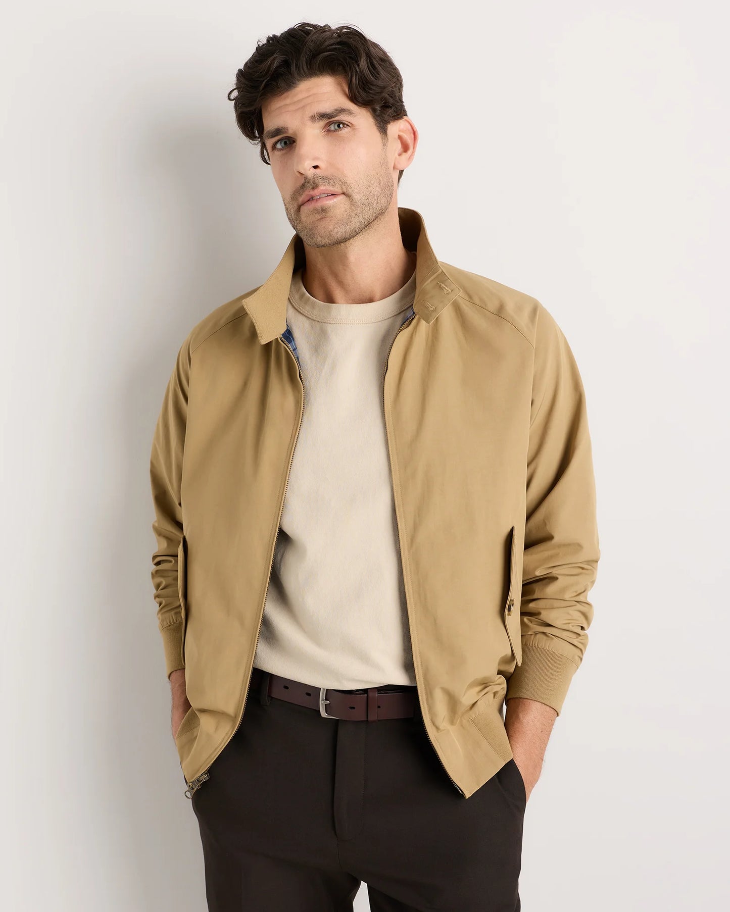 Heritage Water-Resistant Harrington Jacket - S / Deep Navy