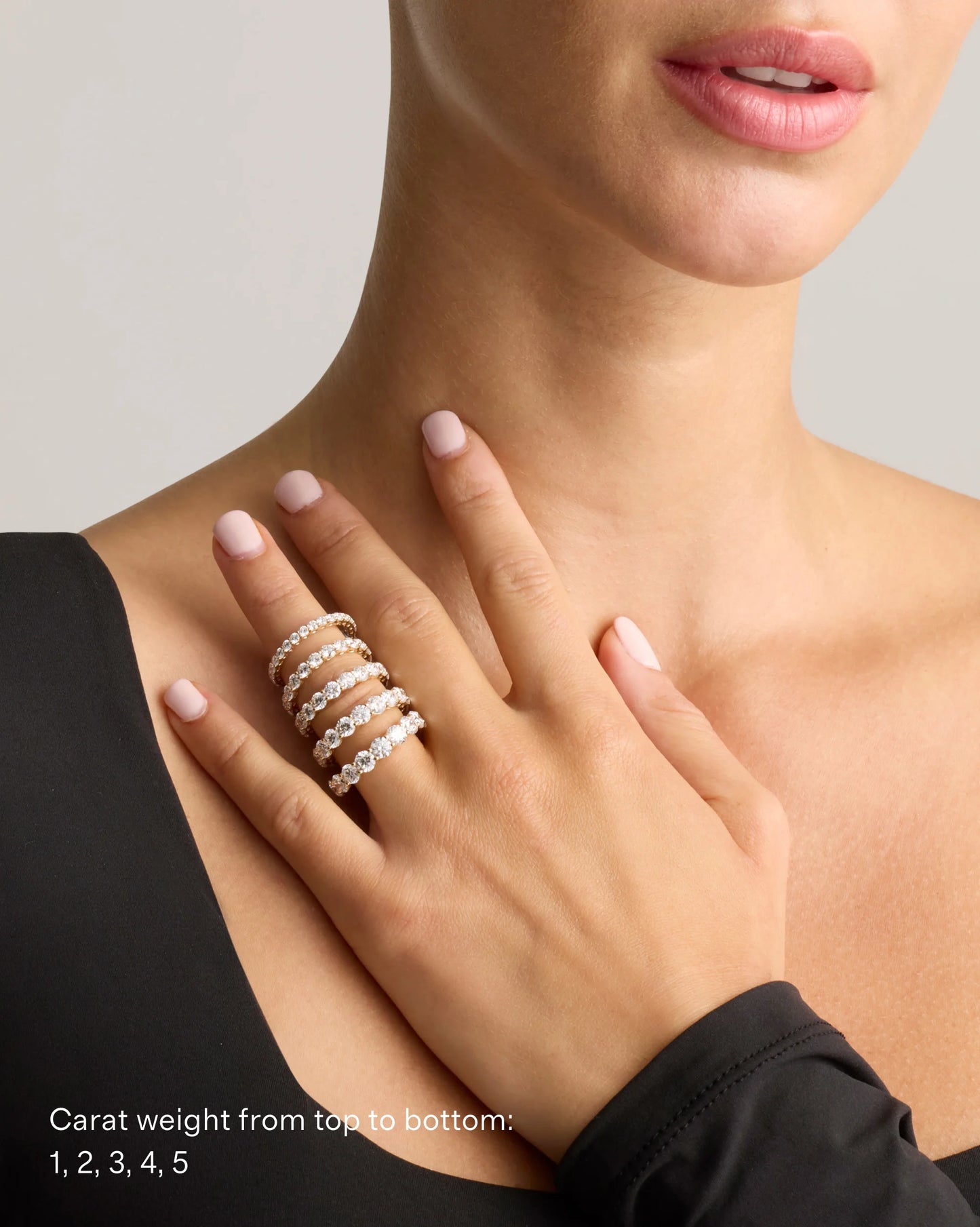 Lab Grown Diamond Round Eternity Band - 4 / Yellow Gold