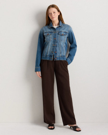 100% Organic Cotton Denim Jacket - XS / Indigo Blue