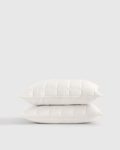 Bamboo Box Quilted Sham Set - Standard / Sage