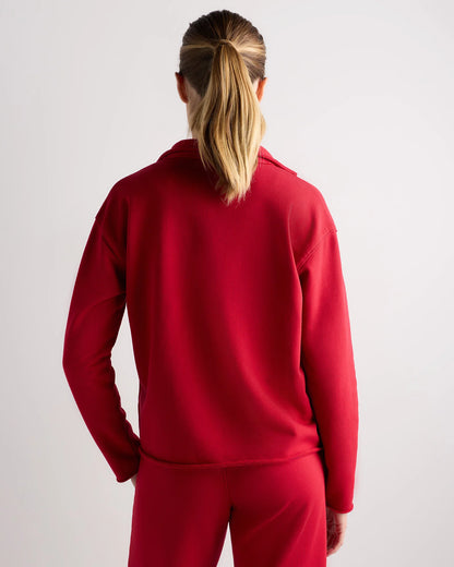 Organic French Terry Henley - XS / Ruby Red