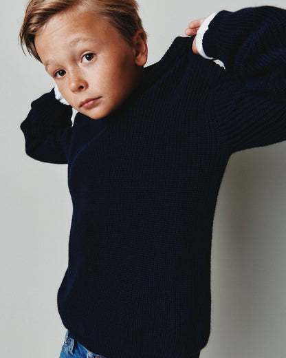100% Organic Cotton Fisherman Tunic Sweater - 6 / Oatmeal