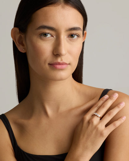 Lab Grown Diamond Five Stone Band - 4 / Yellow Gold