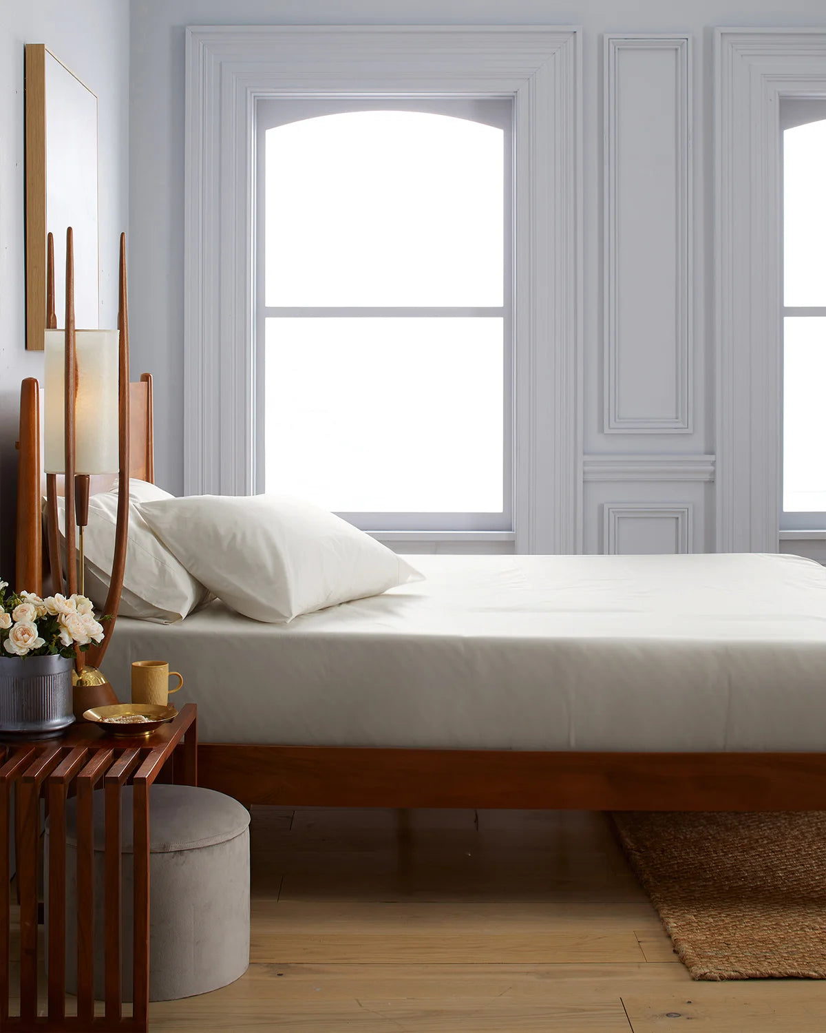 Organic Crisp Percale Fitted Sheet Set - Twin / Espresso