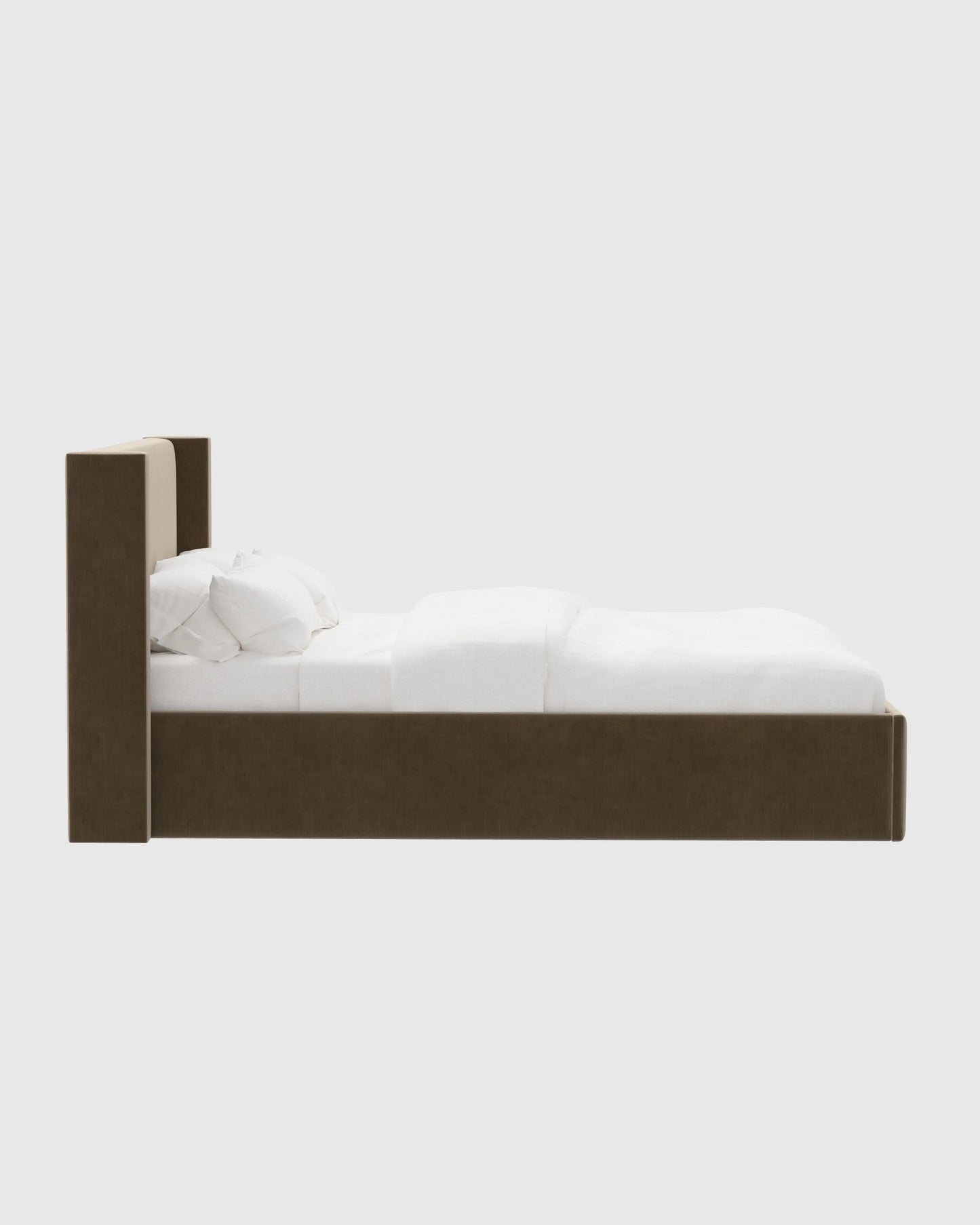 Wingback Bed in Performance Velvet - Full / Butterscotch
