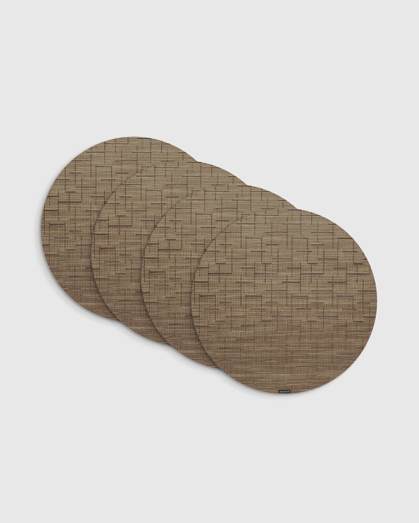 Bamboo Easy-Care Round Placemat, Set of 4 by Chilewich - One Size / Coconut