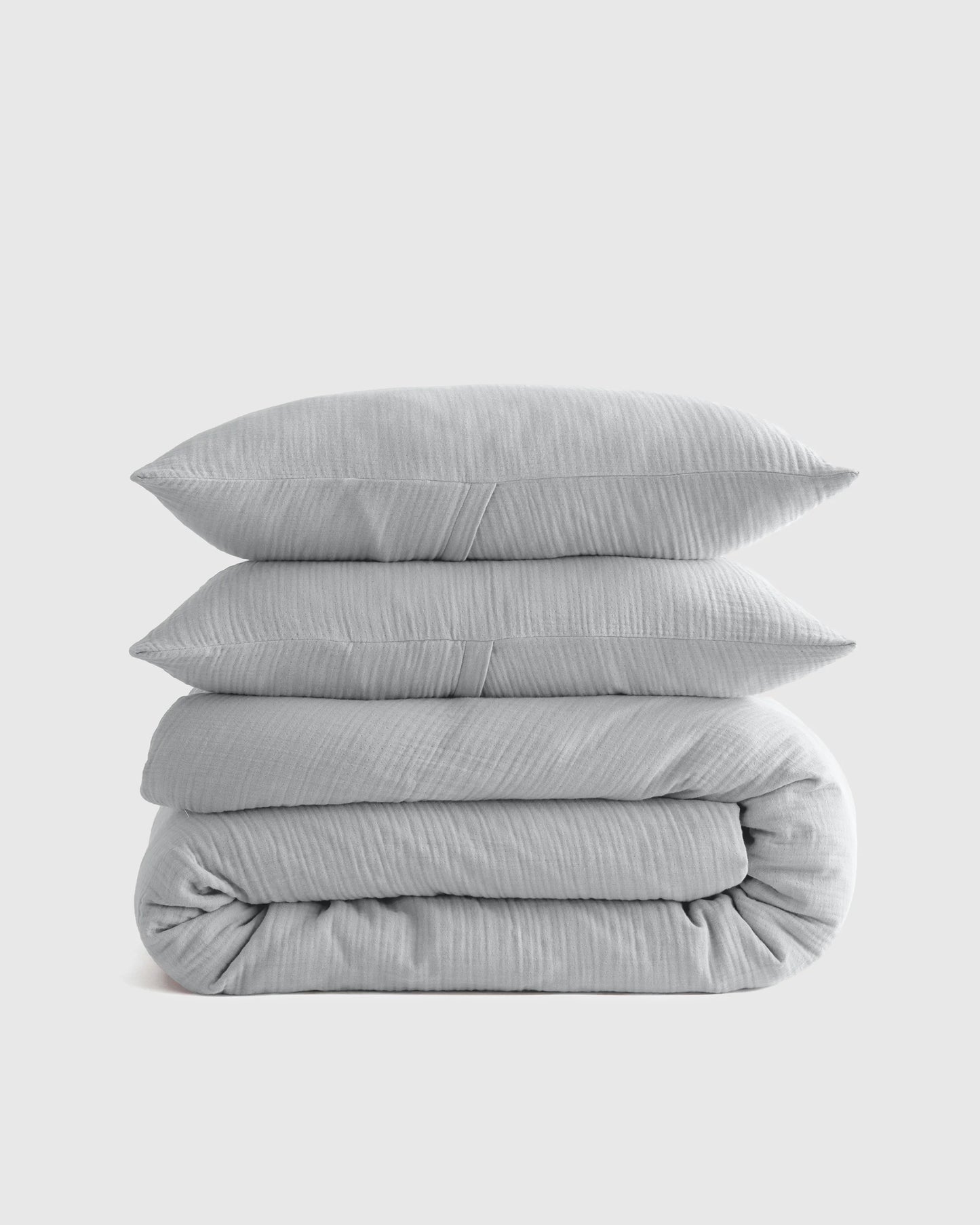 Organic Cotton Gauze Duvet Cover Set - Twin / Dried Sage