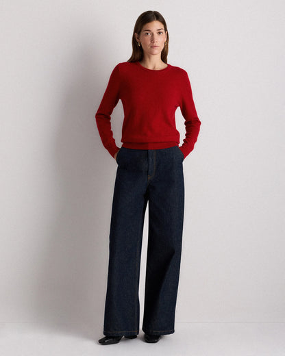 Mongolian Cashmere Crewneck Sweater - XS / Ivory