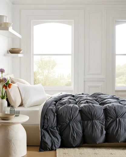 Cotton Pintuck Comforter - Twin / Nightfall