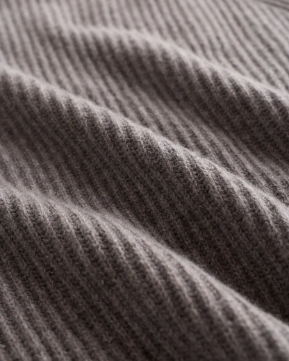 Mongolian Cashmere Fisherman Crewneck Sweater - S / Navy Marl