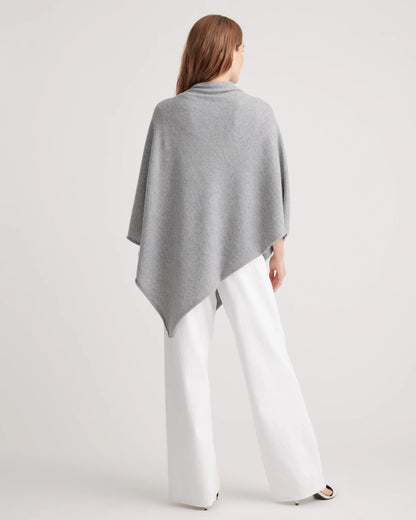 Mongolian Cashmere Poncho - One Size / Heather Grey
