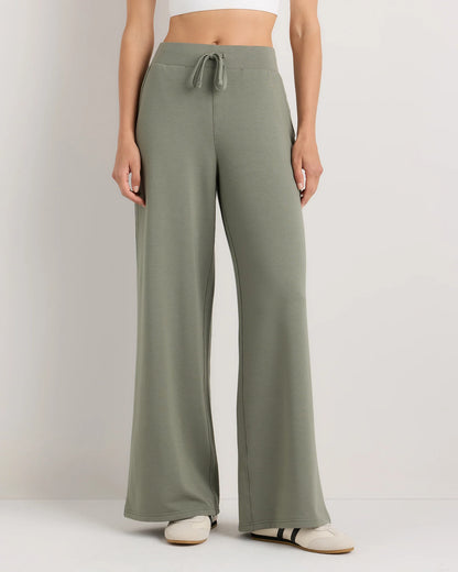 SuperSoft Fleece Wide Leg Pants - XS / Dried Fig