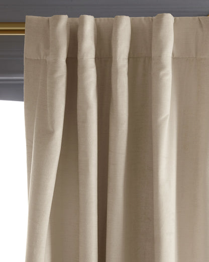 Luster Velvet True Blackout Curtain - Single Panel - 48x84 / Champagne