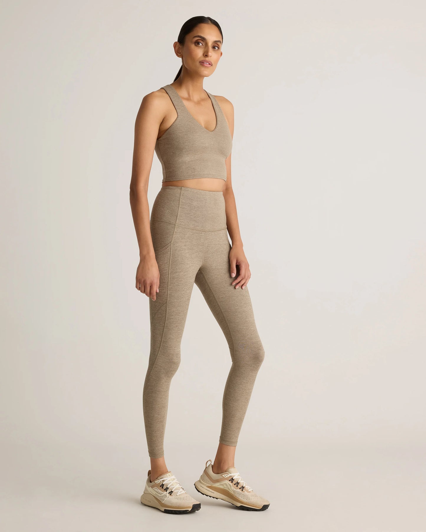 Ultra-Soft High-Rise Pocket Legging - XS / Heather Espresso