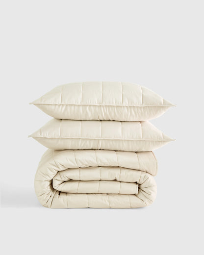 Bamboo Box Quilt Set - Twin / Sage