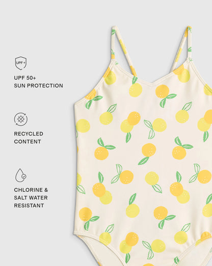 One-Piece Swimsuit - 2T / Wavy Fish