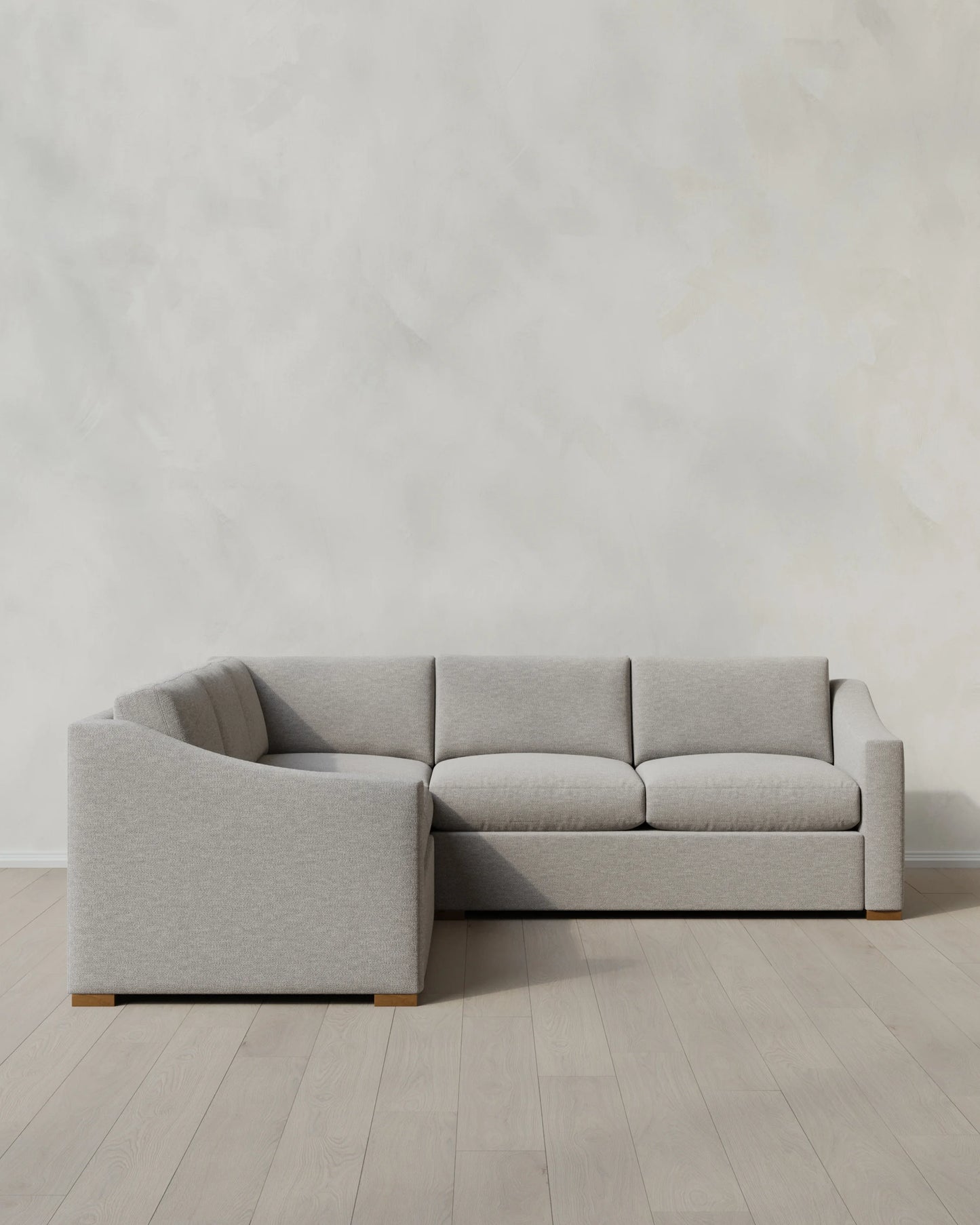 Hollis Slope Arm L Sectional in Performance Basketweave - 110x110 / Flax