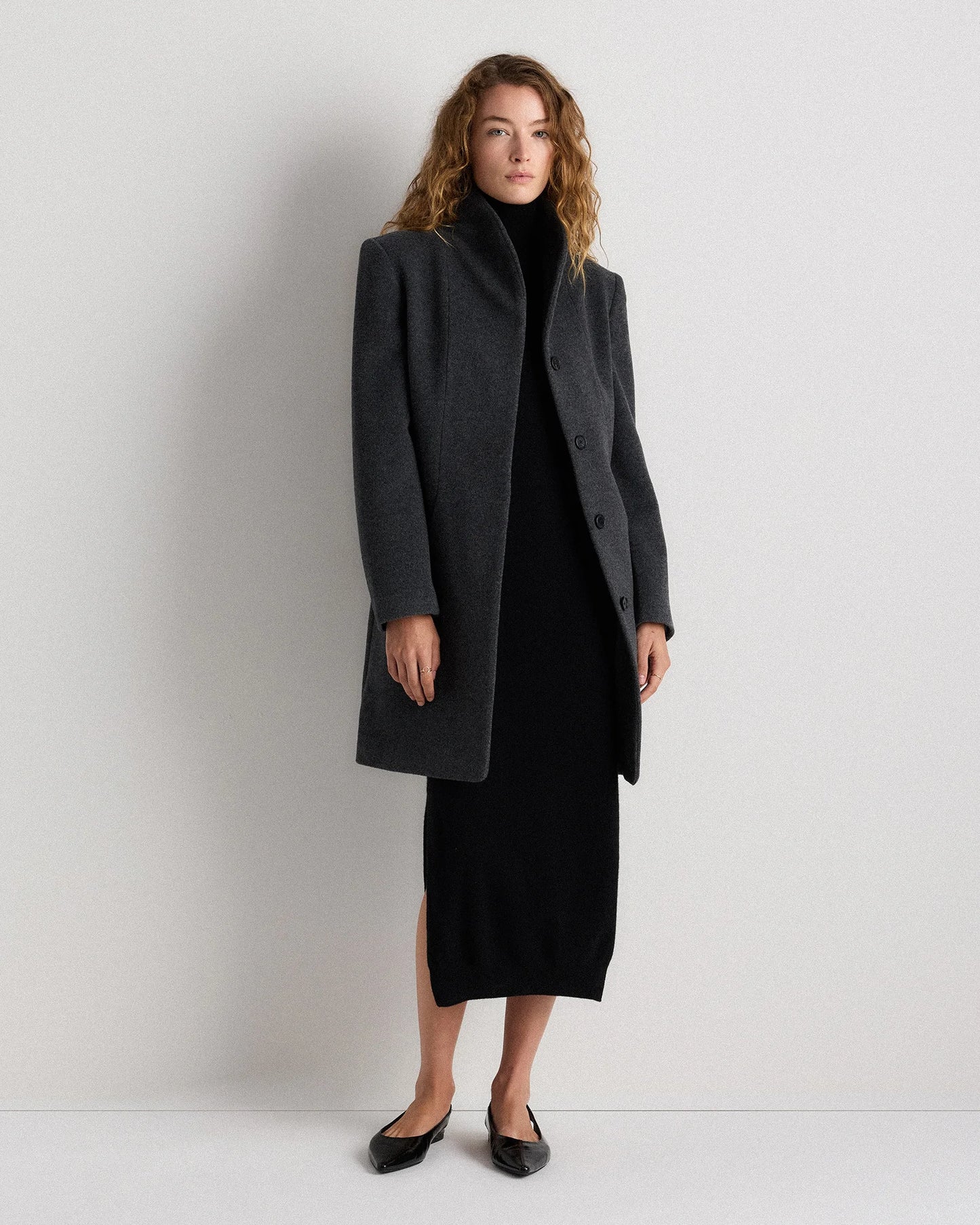 Wool Cashmere Cocoon Coat - XS / Dark Chocolate