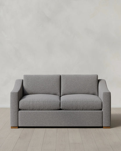 Hollis Slope Arm Sofa in Performance Basketweave - 72" / Flax