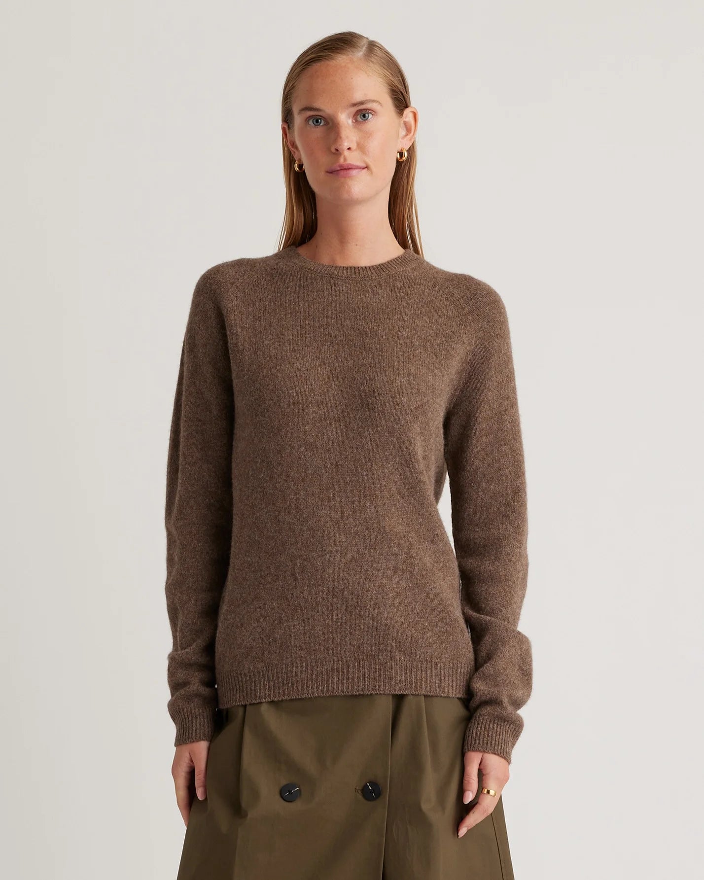 100% Yak Wool Crewneck Sweater - XS / Black