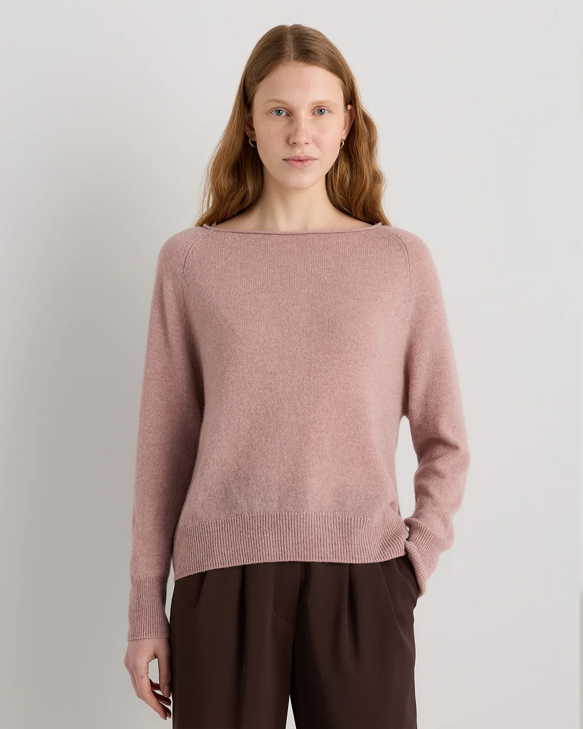 Mongolian Cashmere Boatneck Sweater - XS / Black