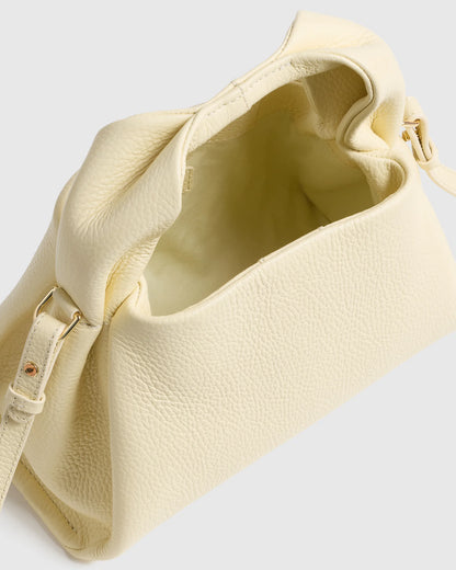Italian Leather Trapeze Crossbody - One Size / Moonstone Blue