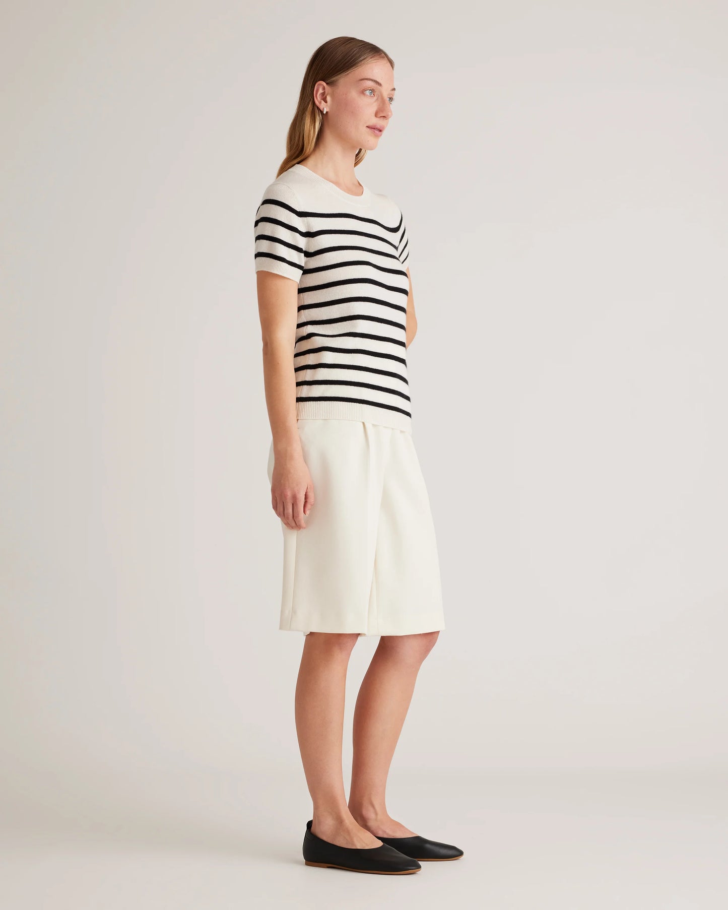Mongolian Cashmere Tee - XS / Pale Custard Yellow