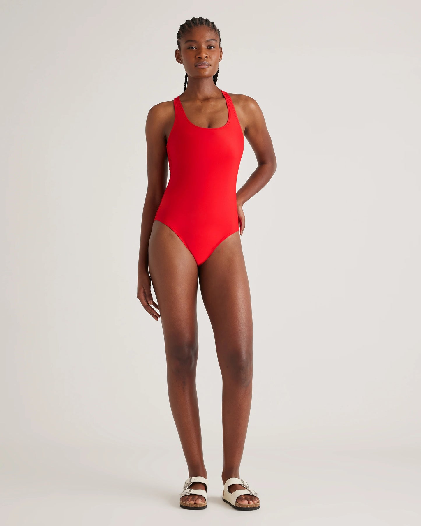 Italian Cross-Back One-Piece Swimsuit - XS / Black