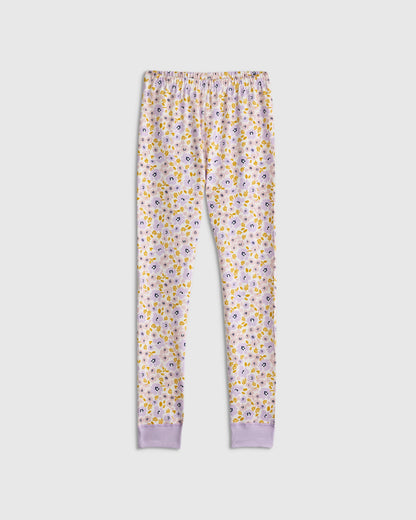 100% Organic Cotton Long Sleeve and Pant Pajama Set - 6 / Navy Stripe