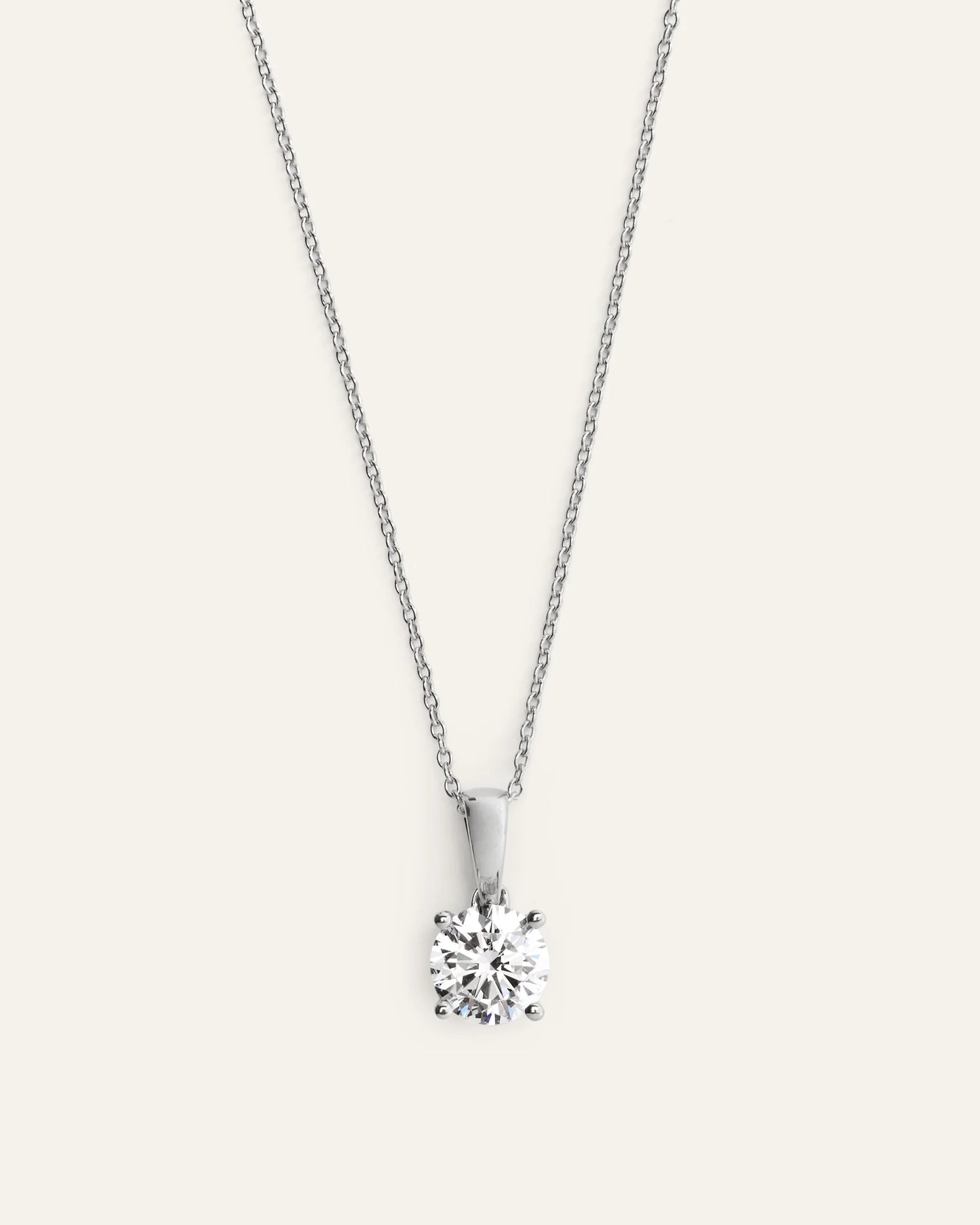 14k Gold Lab Grown Diamond Solitaire Pendant - 1ct - One Size / Yellow Gold