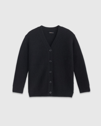 Washable Cashmere Oversized Fisherman Cardigan - 10 / Oatmeal