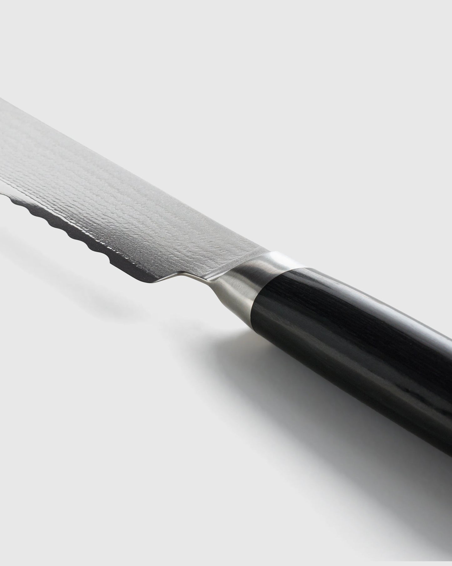 Essential Japanese Damascus Steel 9" Serrated Bread Knife - One Size / No Color